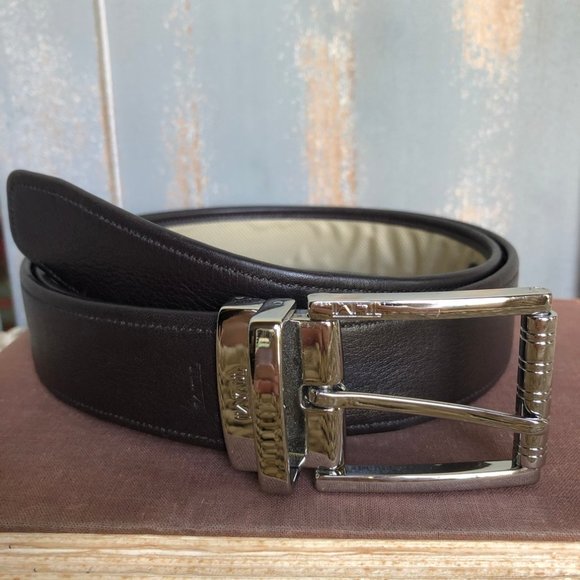 Tumi Other - Tumi Men's Reversible Khaki-Brown Clamp Bckl  Belt